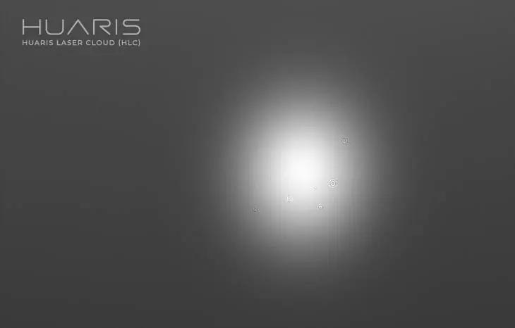 Example artifact detected by AI in the Huaris Laser Cloud (HLC) - bw