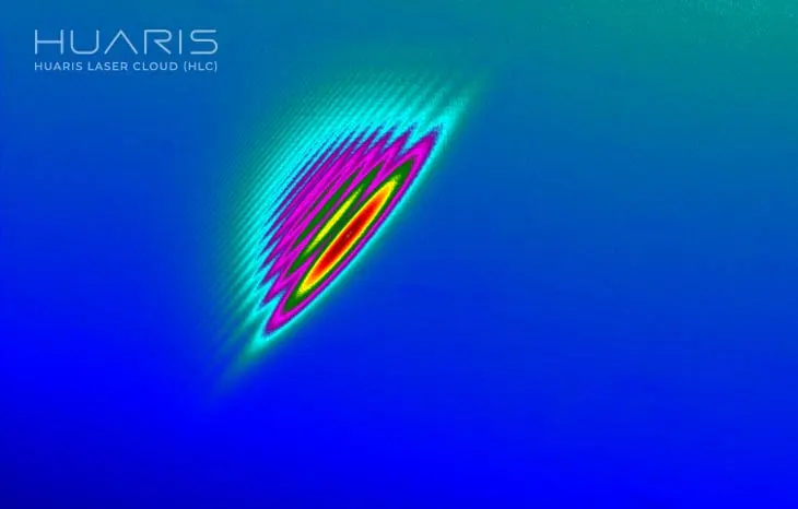 Linear diffraction example artifact detected by Huaris Laser Cloud (HLC) - color
